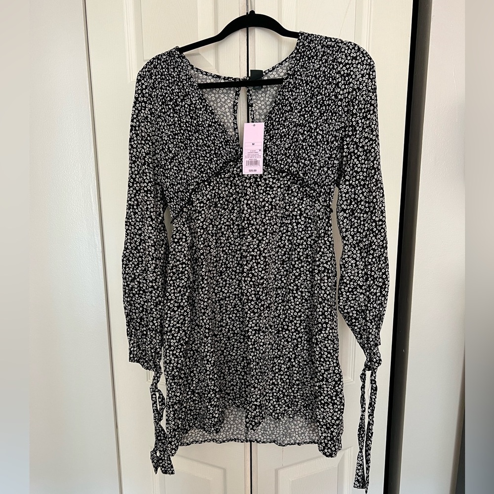 Black floral dress